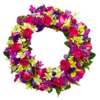 Mixed Wreath Large Flowers