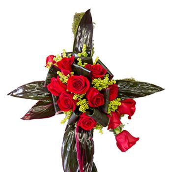 Cross Tribute Red Large Flowers