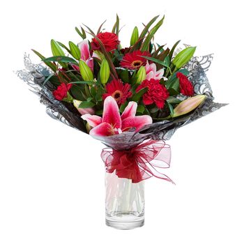 Dazzling Bouquet in Vase Flowers