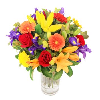 Joyful Bouquet in Vase Flowers