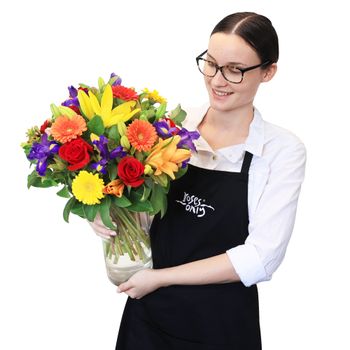 Joyful Bouquet in Vase Flowers